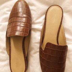 Michael Kors genuine leather slides
